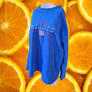 The Edge Blue Fleece New York Giants Long Sleeve Sweatshirt Size‎ Large